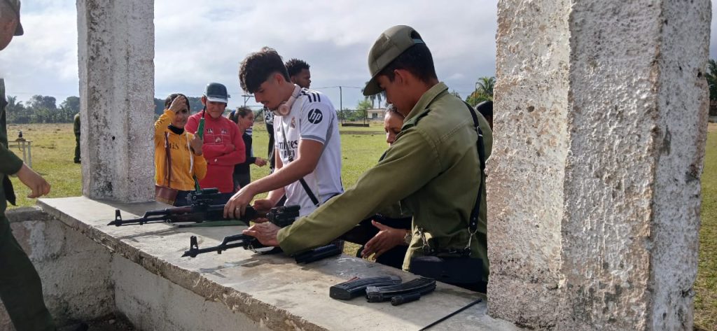 En el estadio municipal de Ranchuelo se desarrollaron las principales acciones de preparación este 27 de marzo.