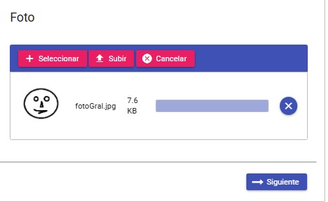 Colocación de la foto identificativa